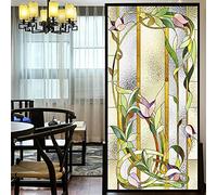 Film décoratif pour fenêtre - Style européen - Sans colle - Effet givré - 69 x 190 cm