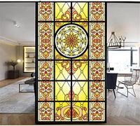 Film décoratif pour fenêtre - Style européen - Sans colle - Givré - 42 x 120 cm