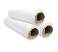 Film d'emballage étirable, film plastique blanc pour l'emballage, rouleau de protection en plastique pour l'expédition, rouleau de 50 cm et jusqu'à 400 m étirable - Ofituria (3 unité)
