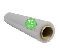 Film d'emballage étirable, Film plastique transparent 75% de matériau recyclé pour l'emballage, Rouleau de protection en plastique, Rouleau de 50 cm et jusqu'à 400 m étirable - Ofituria (1 unité)