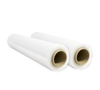 Film d'emballage étirable, film plastique transparent pour l'emballage, rouleau de protection en plastique pour l'expédition et, rouleau de 50 cm et jusqu'à 400 m étirable - Ofituria (2 unité)