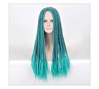 Film Descendants 2 Uma Cosplay perruque longue Afro tresses bouclés bleu cheveux synthétiques pour adulte enfant femmes filles fête Costume perruques KUSY7168 adulte