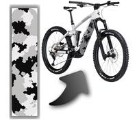 Film design pour cache batterie de vélo électrique pour CUBE Stereo | Modèles réaction hybrides, protection de cadre eBike, autocollant de vélo (couvercle cube 20-04377, 21-11463, 20-01818, noir 'n´