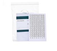 Film d'étanchéité for plaque PCR 96 puits-feuilles autocollantes transparentes (paquet de 100) avec outil de nivellement for utilisation en laboratoire(Opaque+Number)