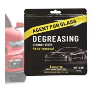 Film d'huile pour verre - Chiffon de nettoyage de 5,1 cm | Nano tissu - Solution d'entretien automatique sans traces pour pare-brise, rétroviseurs et avec revêtement de protection pour une clarté et