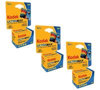 Film d'impression couleur Kodak Ultramax 400 36 Exp. 35 mm DX 400 135-36 (108 photos) (lot de 3) basique