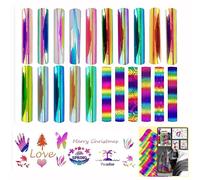 Film D'impression Vinyle Htv En Pet 12 ""X 10"", Divers Motifs Iridescent, Transfert De Chaleur, Pour T-Shirt, Fer Sur Tissu, Design Pour Cricut