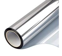 Film d'intimité unidirectionnel pour fenêtre - Effet Miroir diurne - Effet Miroir - Contrôle de la Chaleur - Autocollants en Vinyle - Réfléchissant - 60 cm x 1,9 m - Argenté