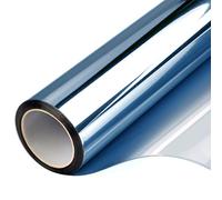 Film d'intimité unidirectionnel pour fenêtre - Effet Miroir diurne - Effet Miroir teinté - Contrôle de la Chaleur - Autocollants en Vinyle - Réfléchissant - 60 cm x 10 m - Bleu argenté