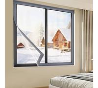 Film D'isolation de Fenêtre Aucun Perçage Requis Avec Bande Magique pour Éviter La Condensation Et Le Froid En Hiver Avec Réutilisable(70.9x70.9")