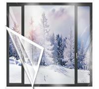 Film D'isolation de Fenêtre, Kit D'Isolation de Fenêtre, Kit À Monter Soi Même, Autoadhésif, Anti Froid D'hiver, pour L'hiver Garder le Froid Dehors(70x90cm)