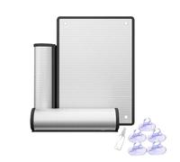 Film D'isolation Thermique pour Fenêtre Feuille Réfléchissant De Protection Solaire Films Anti Regard De Fenetre en Aluminium Film Occultant avec Ventouse pour Bureau,Garage(35x80cm)