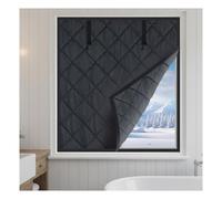 Film D'isolation Thermique Pour Fenêtres Kit D'Isolation De Fenêtre Isolant Thermique Rideaux Pour Hiver Résistant Aux Intempéries Anti Froid Rideau Coupe-vent(Black,W160*H150cm)