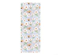 Film électrostatique 3D pour fenêtre - 45 cm x 116 cm - Motif marguerites et papillons - Décoration réutilisable - Réfraction de la lumière colorée - Salon et chambre à coucher