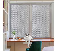 Film Electrostatique Vitre 65 x 220 cm, Teinte Réfléchissante, sans Colle, Adhésif Statique Opacifiant, Film Fenetre Anti Regard Motif Rayure,avec Outil,pour Salle Bain, Diamant 3D