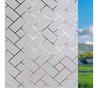 Film Electrostatique Vitre 80 x 200 cm Bon Intimité, Film Opaque pour Vitre Anti UV Dépoli Autocollant pour Fenêtre pour Bureau à Domicile Salon Cuisine, Grille Oblique