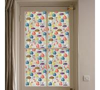 Film Electrostatique Vitre Champignon Bleu Violet Film pour Vitre Anti Regard Vie Privée Protéger du Soleil Réutilisable pour Fenêtre Maison Bureau Stickers Fenetre 45x116 cm (2 pièces)