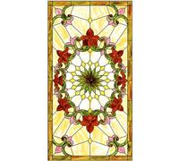 Film éLectrostatique Vitre Vitrail Autocollant en verre vitrail fenêtre dépolie papier électrostatique art peinture rétro église(Color 16,50x200cm)