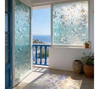 Film Fenêtre 30 x 240 cm Anti-Peeping, Anti UV, Protection Thermique, Protection Solaire, Non Adhesif, Electrostatique, Film Occultant Fenêtre Anti Regard pour, Tulipe