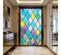 Film Fenêtre 85 x 120 cm Anti-Peeping, Anti UV, Protection Thermique, Protection Solaire, Non Adhesif, Electrostatique, Film Occultant Fenêtre Anti Regard pour, Grille De Cristal