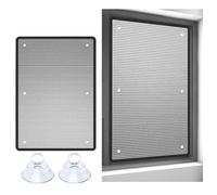 Film Fenêtre Anti Chaleur Protection Solaire, 30 50 60 80 90 100 120 150 cm L Film Réfléchissant Aluminisé Isolation Thermique Occultant Anti Regard Anti-UV avec Ventouses Réutilisables(70cmx70cm)