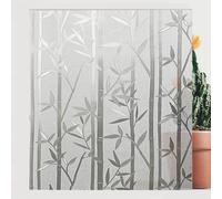 Film Fenêtre Anti Regard 50 x 200 cm Opaque, Occultant Anti UV Haute Durabilité Films Fenetre Anti Regard Electrostatique pour Bureau, Bambou