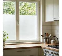 Film Fenetre Anti Regard 50 x 300 cm, Facile à Couper, Non-Adhésif, Protége Intimité, Statique Pas Colle, Film Fenetre Anti Regard Adhesif, avec Outil, pour, Blanc Mat