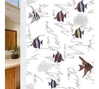 Film Fenetre Anti Regard Animaux Poissons Film Occultant Fenêtre Film Opaque Fenetre Auto Adhésif Film Occultant Fenêtre Anti Regard sans Colle Brise Vue Fenetre Occultant Fenetre 70x100cm