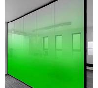 Film Fenetre Anti Regard Film Film Teinté Vert Semi-Transparent pour Vitres, Film Décoratif Dégradé pour Fenêtres, Autocollant de Confidentialité en Verre Dépoli(64x50in(163x127cm))