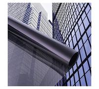Film Fenêtre Anti Regard,Film Miroir sans Tain Film de fenêtre à Sens Unique Auto-adhésif Autocollant UV Porte en Verre Commande Thermique Argent Noir(60x200cm)