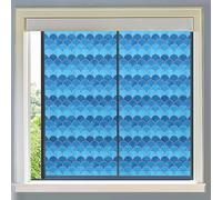 Film Fenetre Anti Regard Géométrie Or Bleu Filtre Fenetre Anti Regard Thermique Occultant Window Film Opaque Vitrage Pas De Colle Films pour Fenêtre Electrostatique 45x100cm/4 Pcs