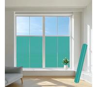 Film Fenetre Anti Regard Miroir 51 x 550 cm Anti Regard Chaleur UV Anti-UV Film Miroir sans Colle, Adhésif Statique pour Fenêtre et Verre, Vert