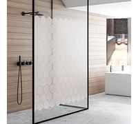 Film Fenetre Anti Regard Occultant - 50 stickers occultants hexagones vitre et porte de douche - Fenêtre Film pour Vitre Brise Vue - Stickers Autocollant Vitre Bureau Salle de Bain Cuisine - 50X90 CM