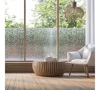 Film Fenetre Anti Regard Occultant Fenêtre, Film Electrostatique Vitre Petits Carreaux 45x200cm Bon Intimité, Film Opaque pour Vitre Anti UV Dépoli pour Bureau Maison Salle de Bain Chambre Cuisine