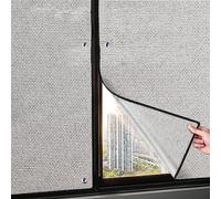 Film Fenetre Anti Regard Occultant,Film Réfléchissant d'Isolation Thermique,Film de Protection Solaire pour Fenêtres en Verre,Fenêtre de Toit de Salle de Soleil Film Aluminisé (45x160cm/18''x63'')