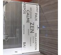 Film Fenêtre Anti Regard Occultant - Zen - Amour - Bain - Stickers Autocollant Brise-Vue pour Vitre & Porte de Douche - 160x55cm