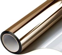 Film Fenetre Film d'isolation Thermique for fenêtre Solaire, Autocollant en Verre occultant for la Maison, Miroir Auto-adhésif réfléchissant, Teinte de fenêtre(Brown Silver,40x300 cm)