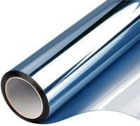 Film Fenetre Film d'isolation Thermique for fenêtre Solaire, Autocollant en Verre occultant for la Maison, Miroir Auto-adhésif réfléchissant, Teinte de fenêtre(Blue Silver,50x200 cm)
