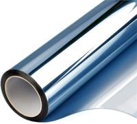 Film Fenetre Film Solaire réfléchissant Auto-adhésif for fenêtre Miroir unidirectionnel, 2/3/5M, Teinte de fenêtre privée for la Maison, Autocollant en Verre argenté(Blue Silver,40x300cm)