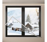 Film Fenetre Isolant Hivernage, Couverture De Fenêtre Thermique D'isolation Transparent, Kit De Film Isolant Pour Fenêtre En Hiver(180x220cm/71x86.6in)