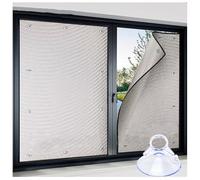 Film Fenetre Protection Solaire Anti Chaleur, 30 60 80 90 100 120 cm L Film Aluminisé Réfléchissant Avec Ventouses, Film Anti Regard Occultant Totalement, Anti-UV Isolation Thermique(80x90cm)