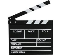 Film Film Clap Board 20 x 20 cm Erase sec noir en bois pour réalisateur