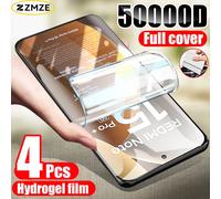 Film Hydrogel 4 pièces pour Xiaomi Redmi Note 15 14 13 12 11 10 9 Pro Plus, protecteur d'écran pour Redmi Note 11S 10S 9T 8T 7, Film souple