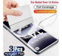 Film Hydrogel à couverture complète HD, 3 pièces, pour Xiaomi Redmi Note 14 Pro 5G Plus, protecteur d'écran Redmi Note 14ProPlus