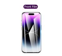 Film Hydrogel Complet Pour Iphone 16 15 14 11 12 13 Pro Max,Cadre Avant Et Arrière,Protecteur D'écran,Lentille De Caméra,Film De Protection.Front Film.For Iphone 11