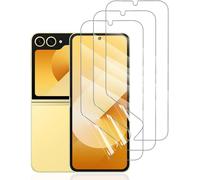 Film Hydrogel de Protection pour Samsung Galaxy Z Flip 6/5 /4/3, 3 Pi¿¿ces TPU protections d'¿¿cran HD Transparent Souple(Verre non tremp¿¿)