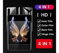 Film Hydrogel Souple En Tpu Pour Samsung Galaxy Z Fold 7 6 5 4 3 2 Se 5g,Autocollant De Charnière Intérieure Et Extérieure,Protecteur D'écran Complet Du Corps.4 In 1 Hd.For Galaxy Z Fold 2