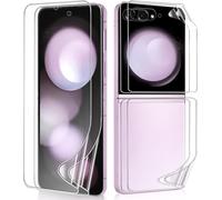 Film Hydrogel Tpu Écran + Film Arrière Pour Samsung Galaxy Z Flip 5 - 2 Ensembles Hd, Flexible, Sans Verre, Compatible Déverrouillage Par Empreinte Digitale Et Facial, Anti-Traces