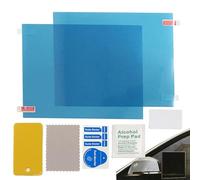 Film Imperméable Pour Miroir De Voiture - Bouclier De Revêtement Nano, Autocollant De Visibilité Claire | Couche Anti-pluie Haute Définition, surfaceAnti-buée, Feuille De Protection Transparente, Séc