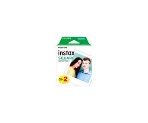 Film instantané Fujifilm Instax Square Bipack 2x10 vues 62x62 mm ISO 800 Blanc